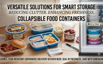 Collapsible food containers: Space saving portable design