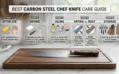 Best carbon steel chef knife care guide: Key steps